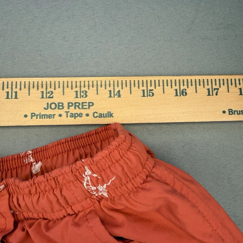 Columbia Peach Swordfish Print Swim Shorts Omni Shade Lined Men's M Beach Marine